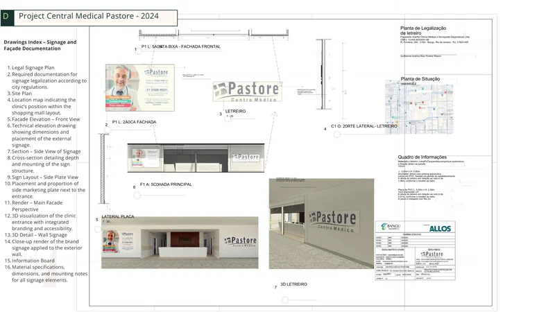 Centro Médico Pastore — prancha original do portfólio, página 18.